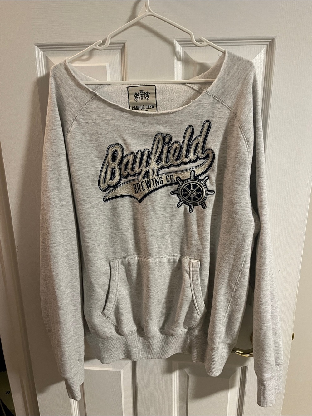 Bayfield Brewing Co. Light Gray Crewneck Pullover Sweatshirt